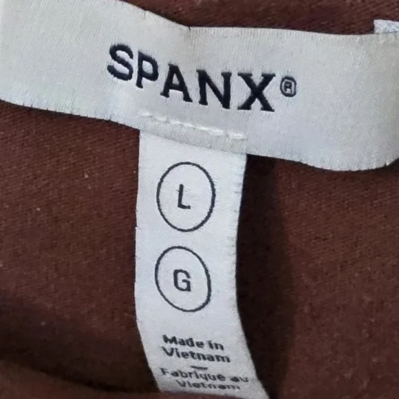 Spanx Stretch Twill Cropped Wide Leg Pants in Hickory, Size L tall, Euc - Picture 6 of 8